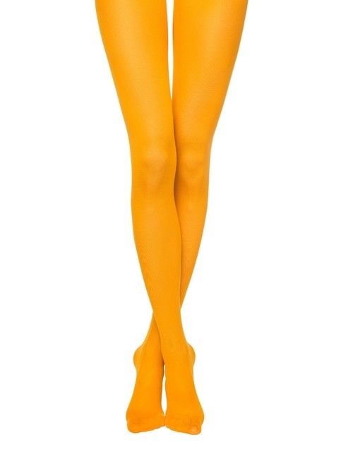 Плотные цветные колготки женские COLOURS TOP Lycra® оранжевого цвета