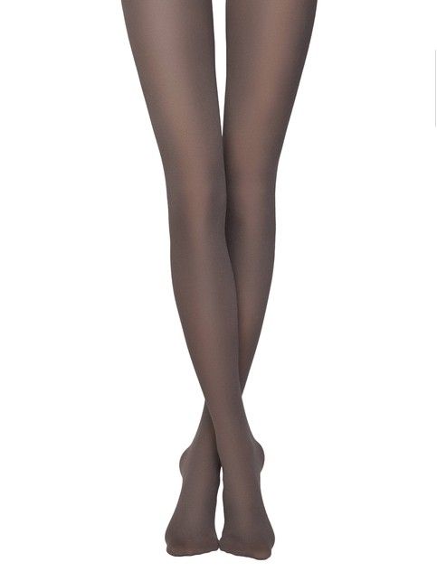 Плотные меланжевые колготки женские OFELIA Lycra® серого цвета