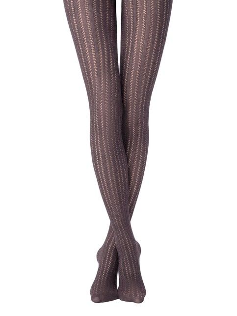 Ажурные хлопковые колготки женские FASHION серого цвета