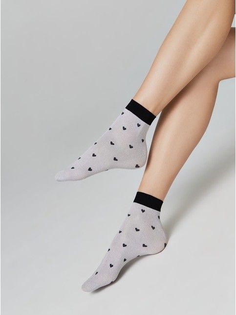 Сияющие носки с объемными рисунками «Hearts»