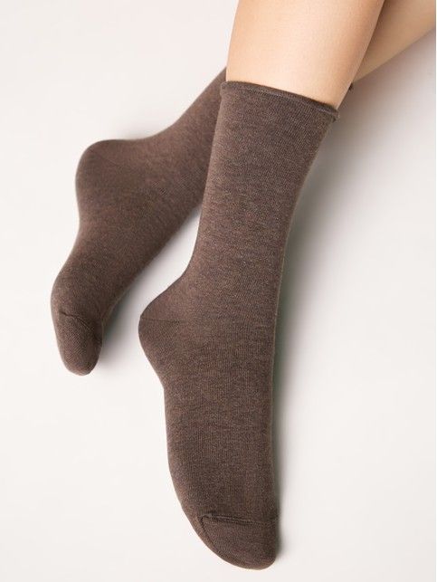 Удлиненные хлопковые носки без резинки