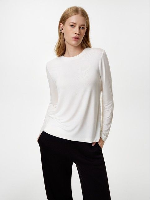 Лонгслив свободного силуэта из мягкой вискозы LD 3296 - купить в интернет-магазине Conte