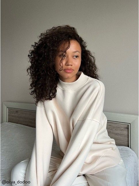 Свитшот свободного кроя из футера на флисе LD 2349 - купить в интернет-магазине Conte