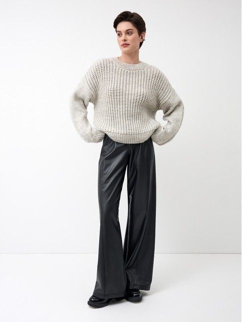 Джемпер умеренно свободного силуэта из пряжи с шерстью LDK 24137 - купить в интернет-магазине Conte