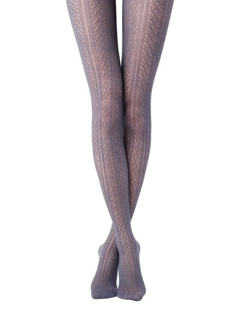 Ажурные колготки женские из шерсти STYLE фумо цвета