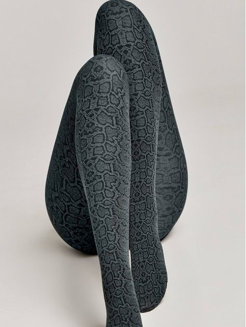 Колготки женские со змеиным рисунком PYTHON Lycra® верде цвета