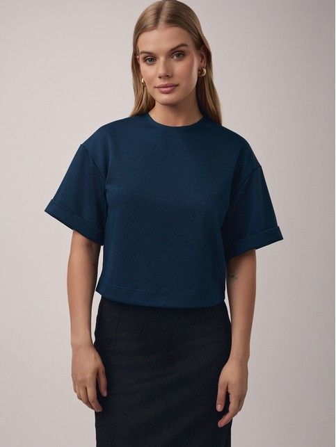 Укороченный джемпер из костюмного полотна LD 2804 - купить в интернет-магазине Conte