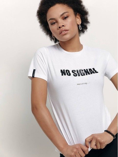 Футболка из хлопка «No signal» LD 1648 - купить в интернет-магазине Conte