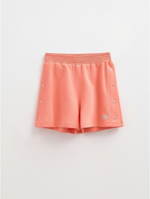 Шорты из футера с боковой вставкой на кнопках LS 2783