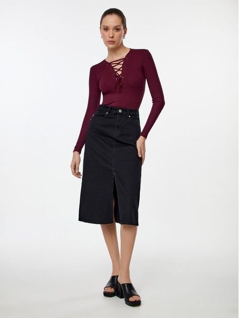 Джемпер в рубчик на шнуровке LD 2364 - купить в интернет-магазине Conte