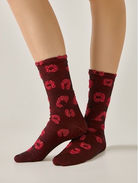 Носки из вискозы с люрексом