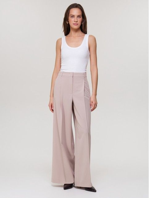 Брюки со складками из костюмной ткани LBK 3401 - купить в интернет-магазине Conte