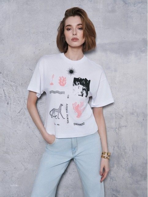 Футболка с манжетами и рисунком "Desert" LD 2690 - купить в интернет-магазине Conte