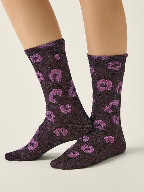 Носки из вискозы с люрексом