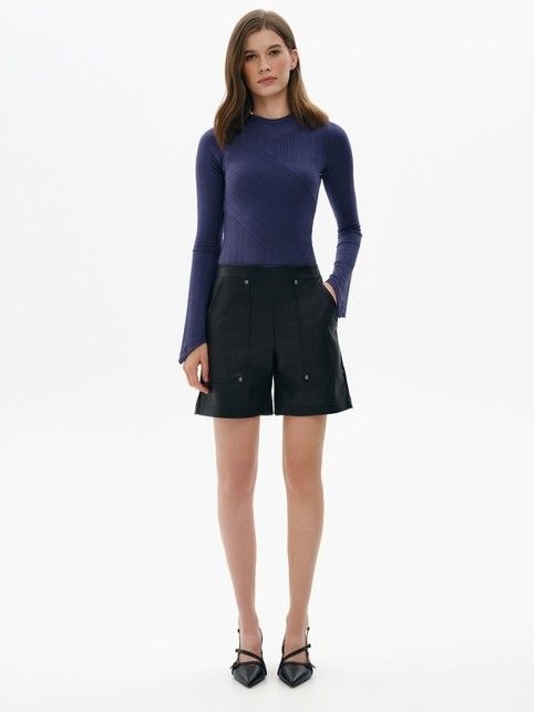 Боди в рубчик с рукавами-клёш и диагональными швами спереди LBD 3240 - купить в интернет-магазине Conte