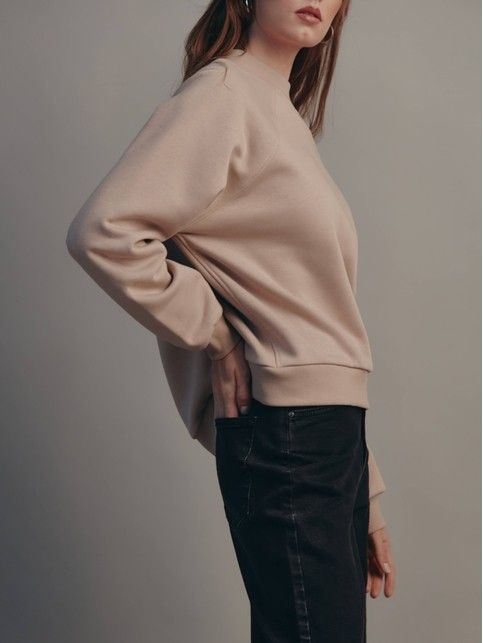 Свитшот с фигурным низом на толстом флисе LD 1804 - купить в интернет-магазине Conte