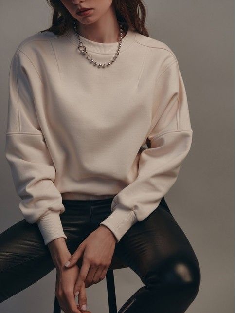 Укороченный свитшот на толстом флисе LD 1805 - купить в интернет-магазине Conte