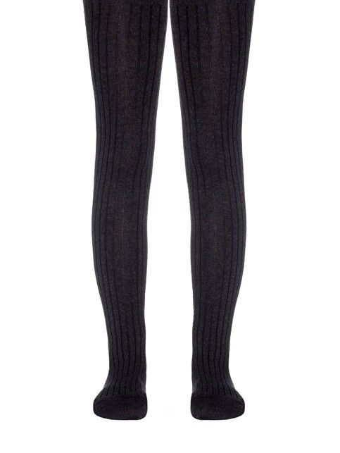 Колготки из хлопка в крупный рубчик