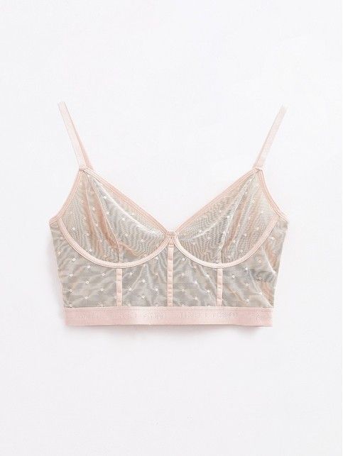 Бюстье в мелкую сетку с рисунком «точки» MESH&DOTS LBE 2299