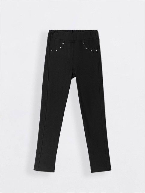 Экстрамягкие джеггинсы для школы с термоэффектом CRYSTAL