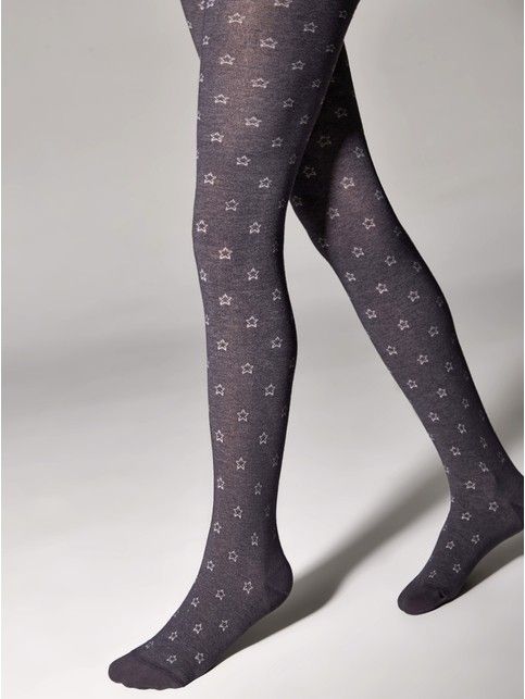 Хлопковые колготки с рисунком «звёзды»