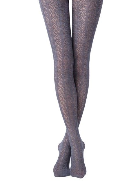 Ажурные колготки женские из микромодала EFFECT фумо цвета