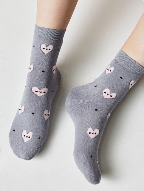 Махровые носки SOF-TIKI с сердечками