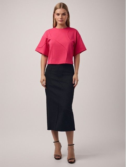 Укороченный джемпер из костюмного полотна LD 2805 - купить в интернет-магазине Conte