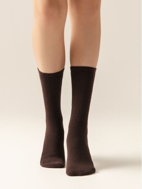 Удлинённые носки с хлопком и рисунком «зигзаги»