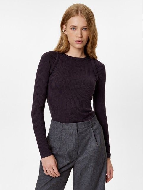 Джемпер в рубчик из вискозы LD 3366