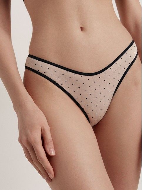 Трусы «бразилиана» с V-образной линией талии PRINT DOTS LBR 2543