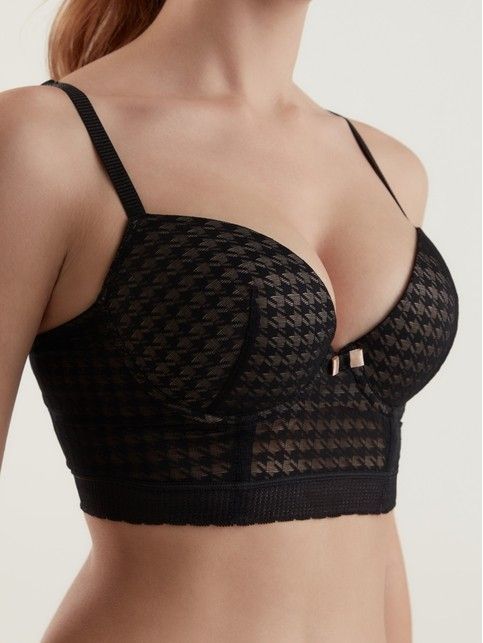 Бюстгальтер-бюстье в гусиную лапку Body Couture RB 3116