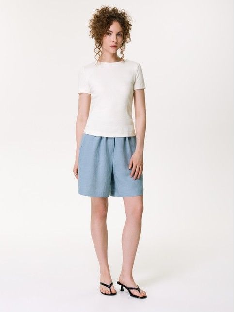 Футболка из хлопка в рубчик BASIC COLLECTION - купить в интернет-магазине Conte