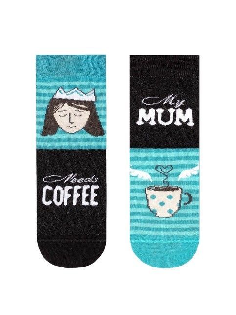 Хлопковые красные носки с веселыми рисунками "Веселые ножки" - купить в интернет-магазине Conte