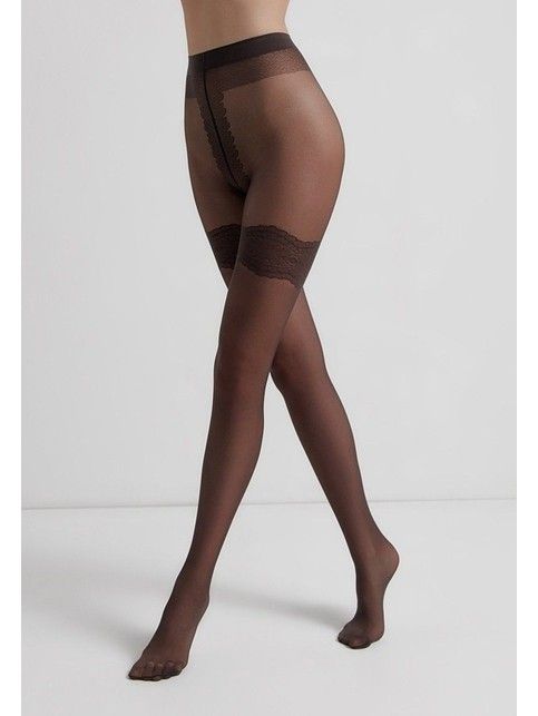 Колготки женские с имитацией ажурных чулок PERFECT
