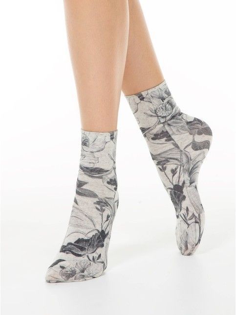 Носки с принтом из хлопка и льна