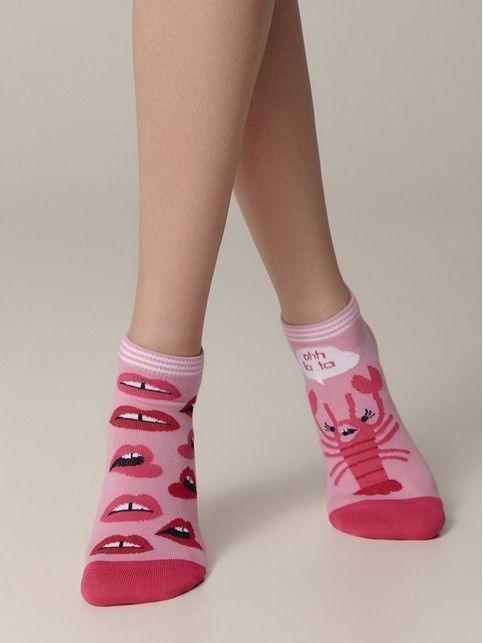 Короткие хлопковые носки с рисунками