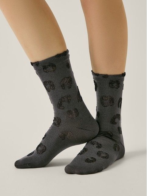 Носки из вискозы с люрексом