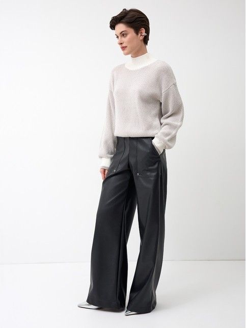 Брюки из экокожи с накладными карманами LBK 3281 - купить в интернет-магазине Conte