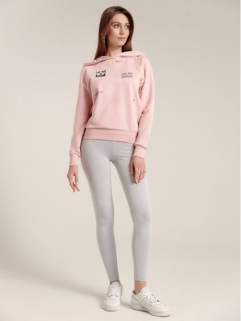 Оversize-худи с тату-рисунками «You are enough» LD 1489