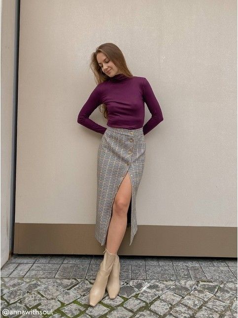 Базовая водолазка женская в рубчик из вискозы LD 1144 виноградного вина цвета