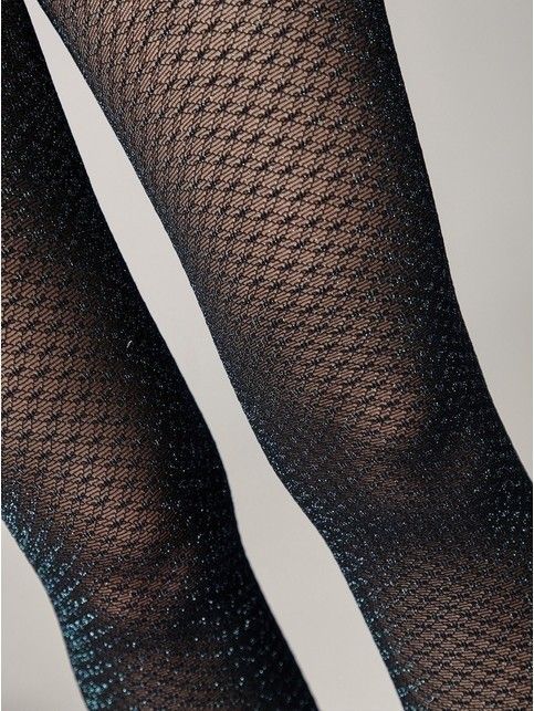 Колготки с ажурным рисунком и люрексом Fete