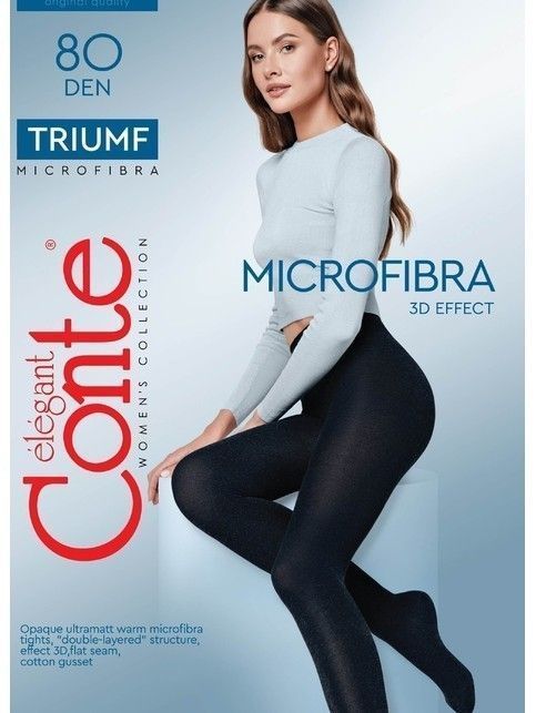 Колготки женские из микрофибры Triumf 80 Lycra® неро цвета