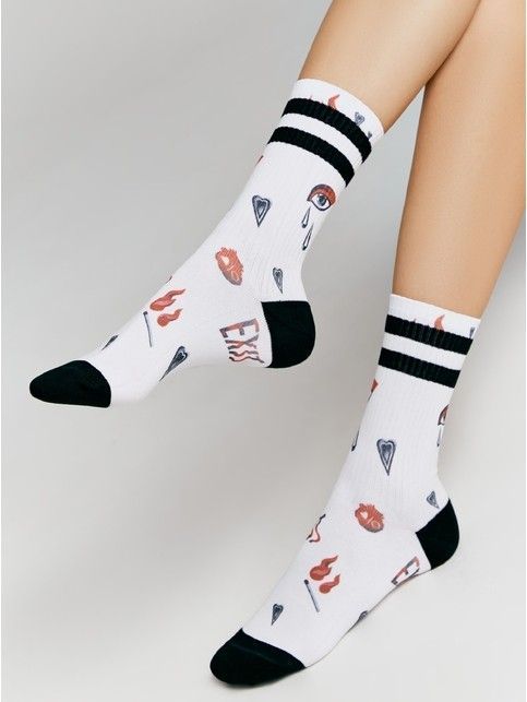 Удлиненные носки с абстрактным рисунком, модель 659 - купить в интернет-магазине Conte