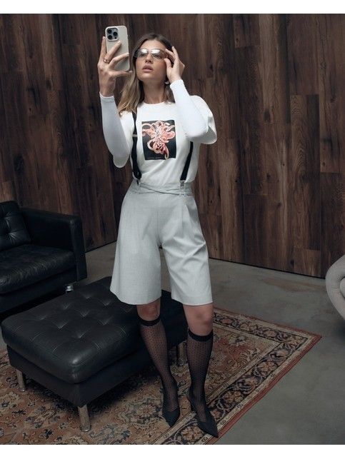 Хлопковая футболка Floriography с рисунком «Хризантема» LD 3469 - купить в интернет-магазине Conte