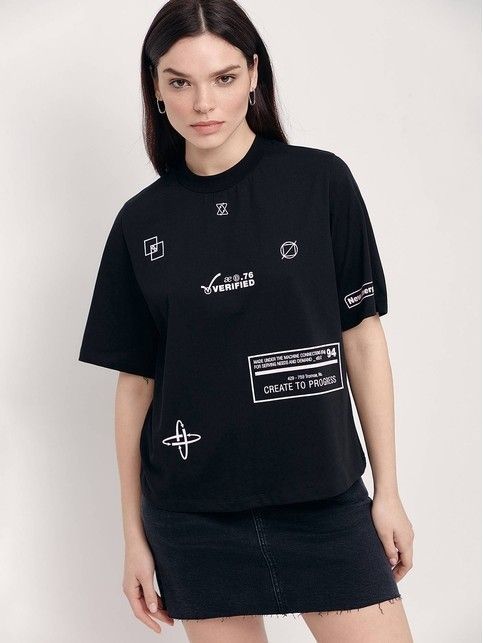 Oversize-футболка из хлопка LD 1654