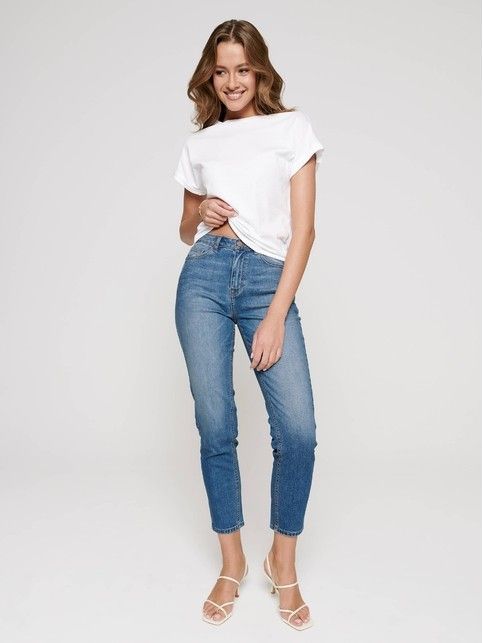 Eco-friendly джинсы Mom Fit с высокой посадкой CON-187