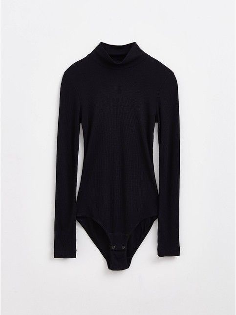 Боди-водолазка из вискозы в рубчик LBD 1383