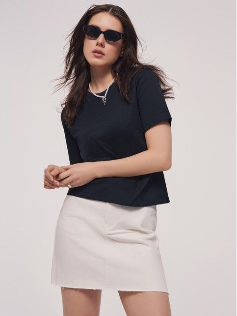 Базовая черная футболка из хлопка LD 2654