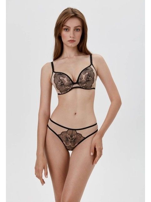 Бюстгальтер push-up с тату-вышивкой Allure TB 1127